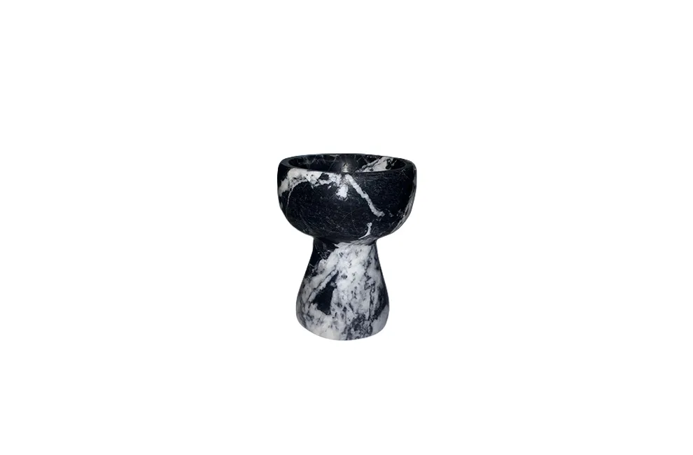 Cup Lotus - Black Marble- S
